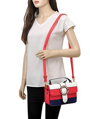 white leatherette sling bag - 14680722 - Standard Image - 5