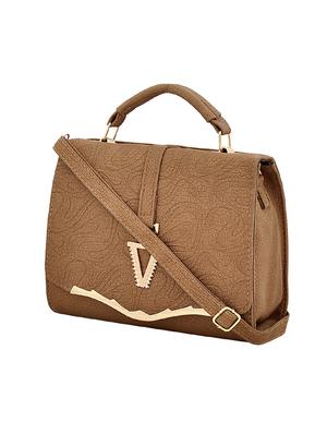 brown leatherette handbag - 14680725 - Standard Image - 4