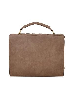 brown leatherette messenger sling bag - 14680728 - Standard Image - 2
