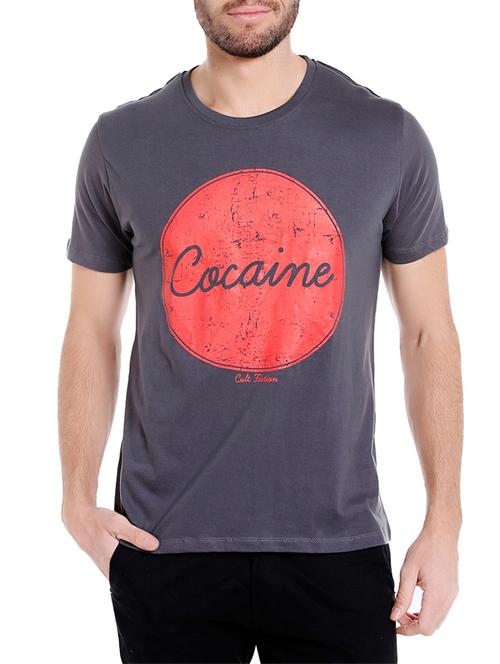 grey cotton t-shirt - 14681326 - Standard Image - 1