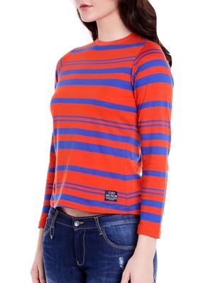 orange striped cotton tee - 14681334 - Standard Image - 2