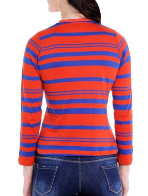 orange striped cotton tee - 14681334 - Standard Image - 3