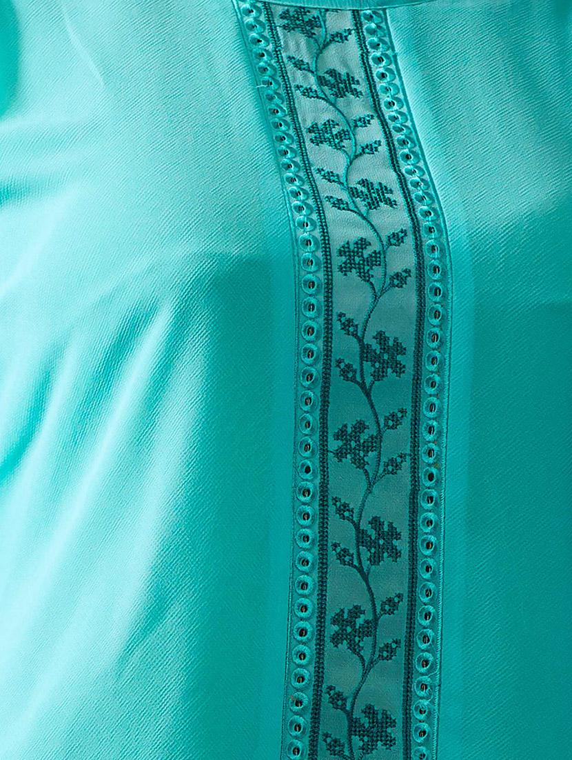 green georgette aline kurti - 14681351 - Zoom Image - 4