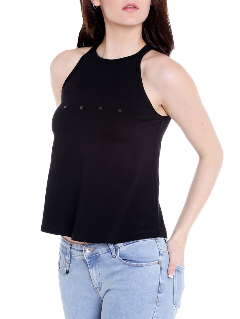 black cotton top - 14681357 - Zoom Image - 2