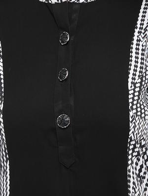 black viscose a-line kurta - 14681425 - Standard Image - 4
