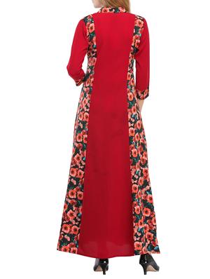 maroon viscose a-line kurta - 14681426 - Standard Image - 3