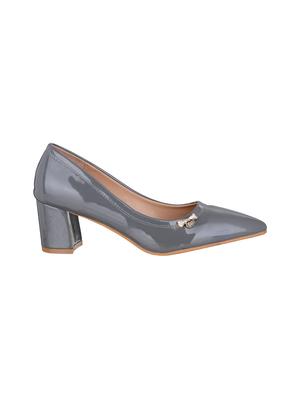 grey faux leather slip on pumps - 14693691 - Standard Image - 2