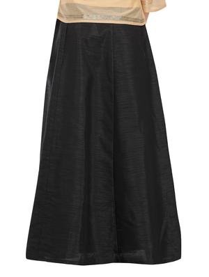 black silk blend aline skirt - 14703855 - Standard Image - 3