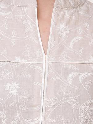 beige khadi straight kurta - 14705034 - Standard Image - 4
