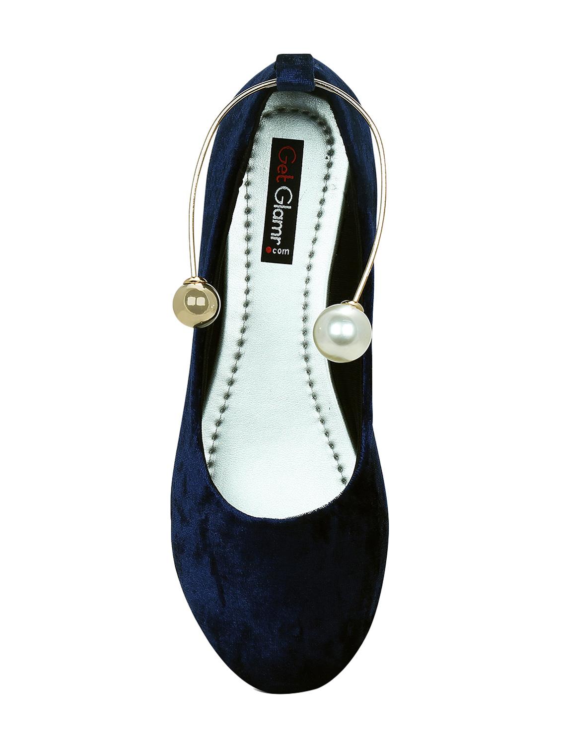 blue faux leather slip on ballerina - 14705302 - Zoom Image - 4