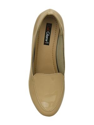 beige faux leather slip on pumps - 14705305 - Standard Image - 4