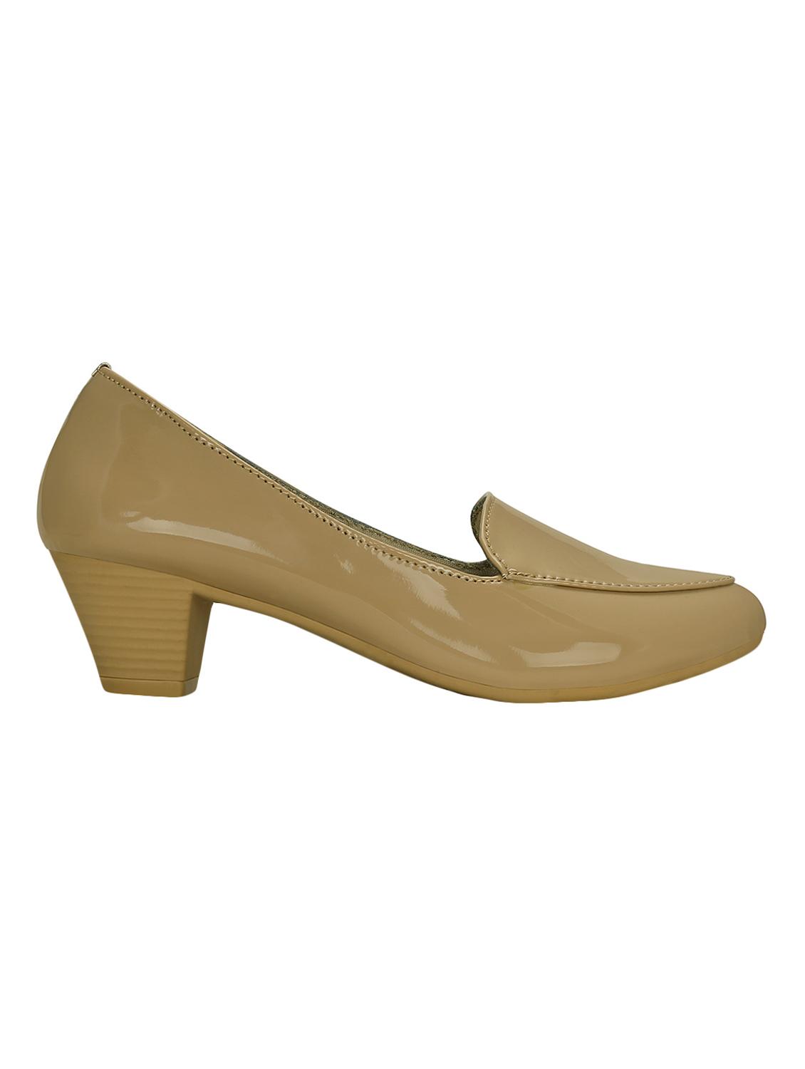 beige faux leather slip on pumps - 14705305 - Zoom Image - 2