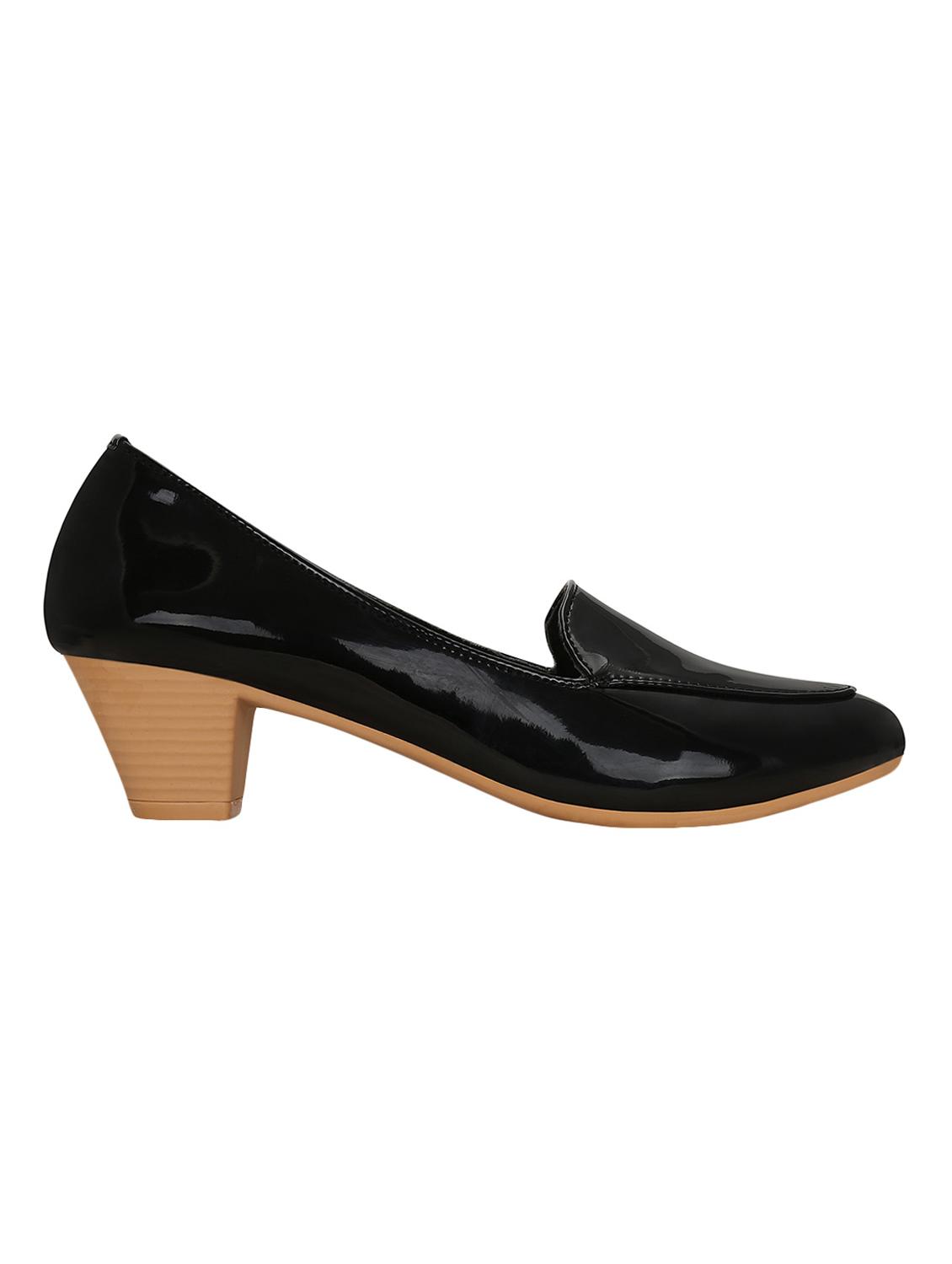 black faux leather slip on pumps - 14705306 - Zoom Image - 2