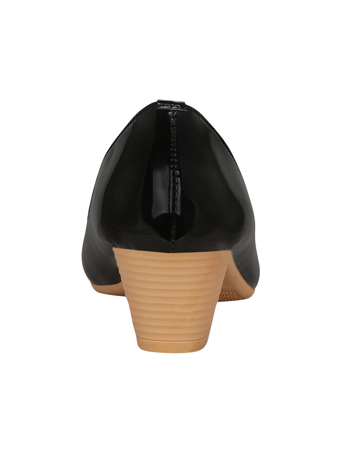 black faux leather slip on pumps - 14705306 - Zoom Image - 3