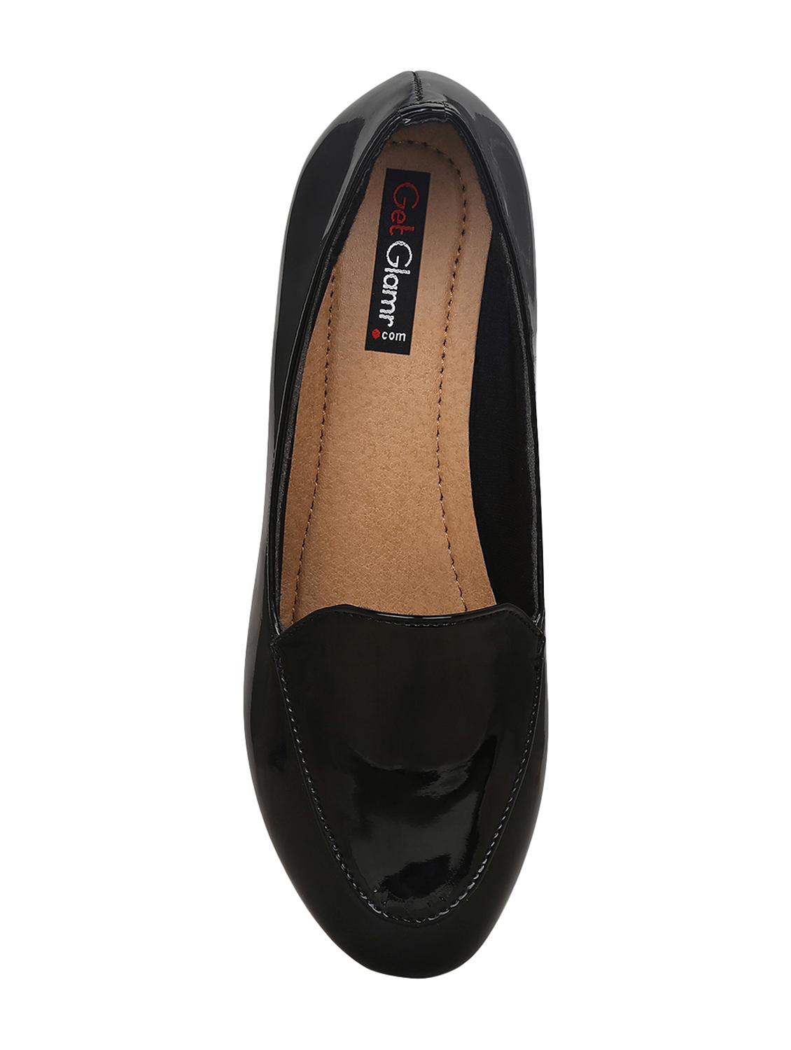 black faux leather slip on pumps - 14705306 - Zoom Image - 4
