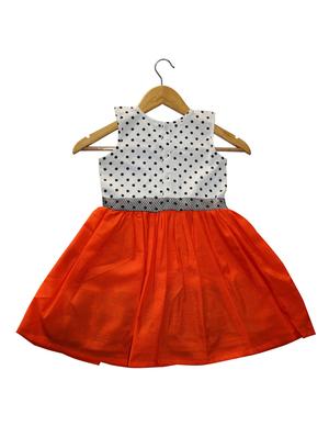 orange cotton frock - 14710040 - Standard Image - 2