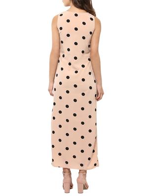 polka dot front slit maxi dress - 14710170 - Standard Image - 3