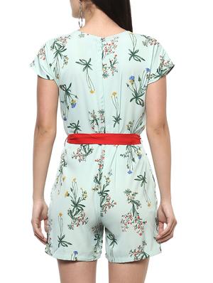 botanical print belted romper - 14710179 - Standard Image - 4