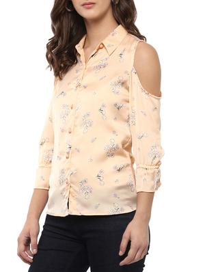 floral cold shoulder shirt - 14711391 - Standard Image - 2