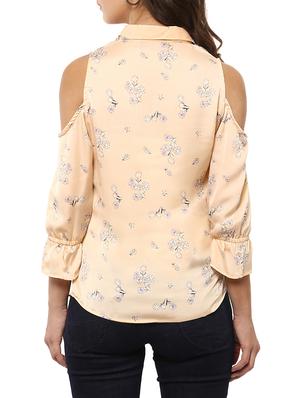 floral cold shoulder shirt - 14711391 - Standard Image - 3