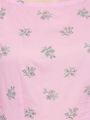 pink cotton high-slit kurta - 14712663 - Standard Image - 4