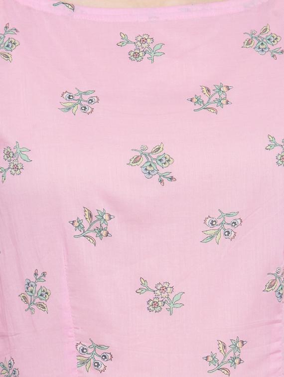 pink cotton high-slit kurta - 14712663 - Zoom Image - 4