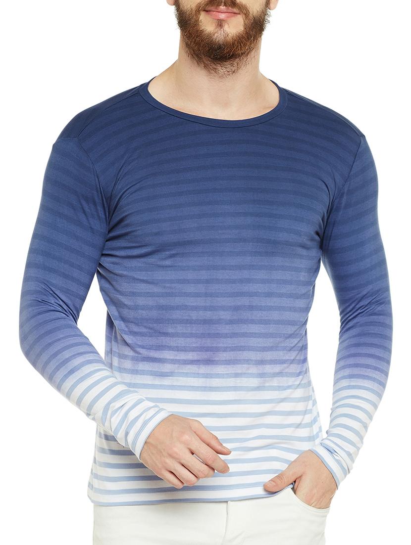 navy blue cotton t-shirt - 14713971 - Zoom Image - 1