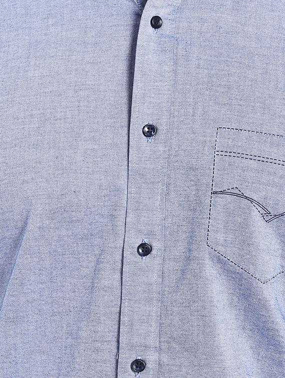 blue cotton casual shirt - 14714296 - Zoom Image - 4