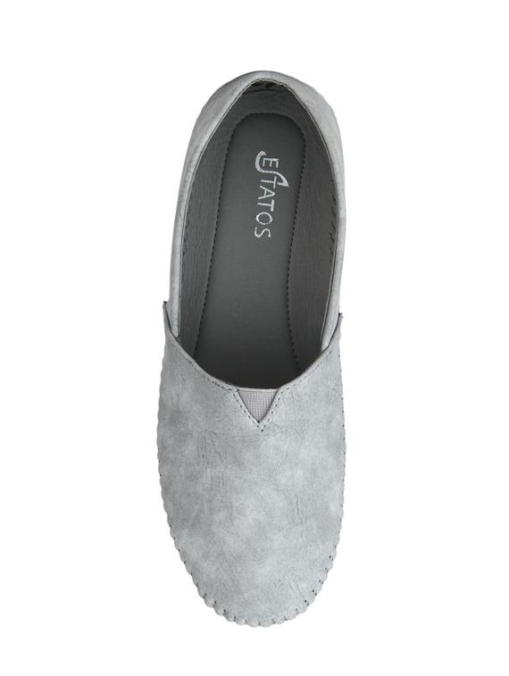 grey leather espadrilles casual shoes - 14714834 - Zoom Image - 3