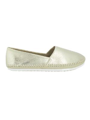 gold leather espadrilles casual shoes - 14714835 - Standard Image - 2