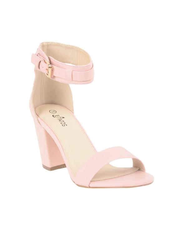 pink pu ankle strap sandals - 14714866 - Zoom Image - 1