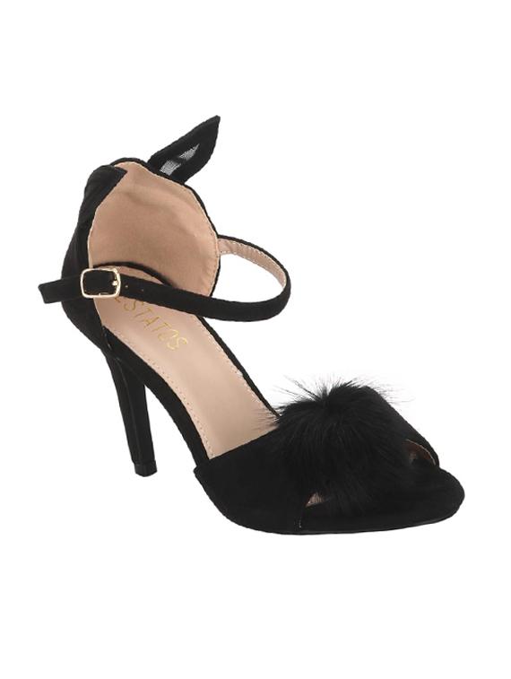 black suede ankle strap sandals - 14714910 - Zoom Image - 1