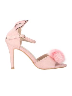 pink suede ankle strap sandals - 14714911 - Standard Image - 2