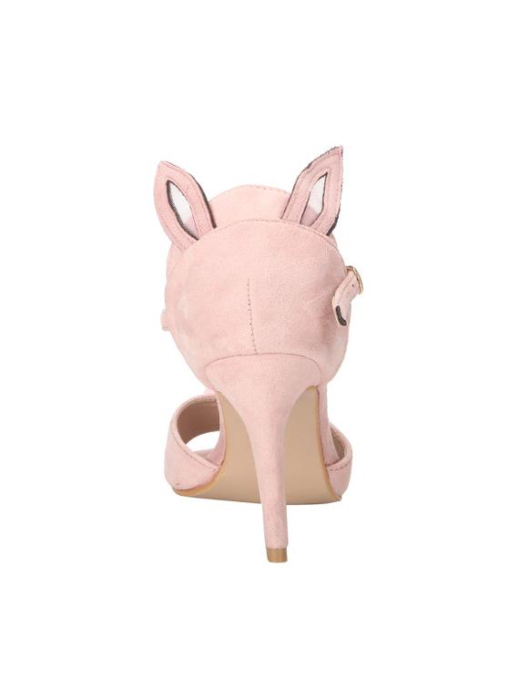 pink suede ankle strap sandals - 14714911 - Zoom Image - 3