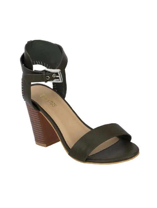 green leather ankle strap sandals - 14714916 - Standard Image - 1