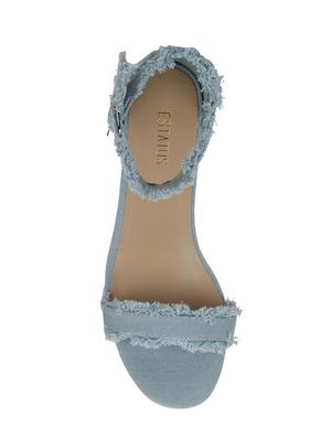 blue denim ankle strap sandals - 14714917 - Standard Image - 4