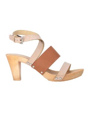 brown leather ankle strap sandals - 14714926 - Standard Image - 2