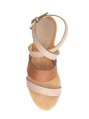 brown leather ankle strap sandals - 14714926 - Standard Image - 4