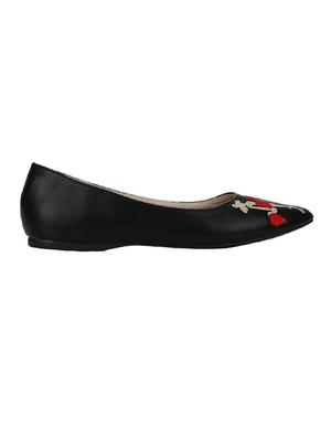 black leather slip on ballerina - 14714963 - Standard Image - 2