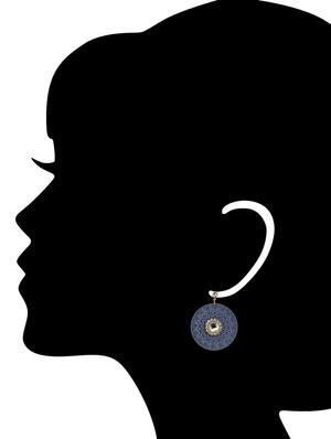 blue metal drop earring - 14715452 - Standard Image - 2