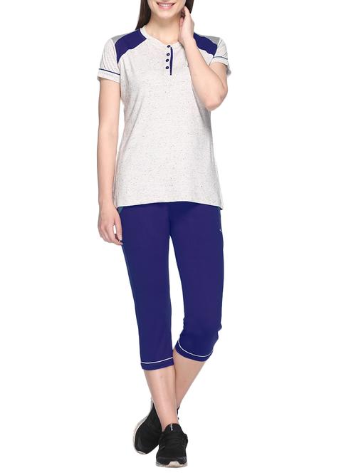 round neck tee with capri set - 14715562 - Standard Image - 1