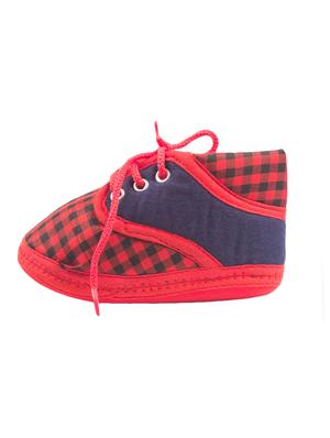 red fabric bootie - 14716430 - Standard Image - 2