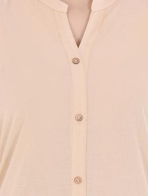 beige cotton straight kurta - 14717057 - Standard Image - 4