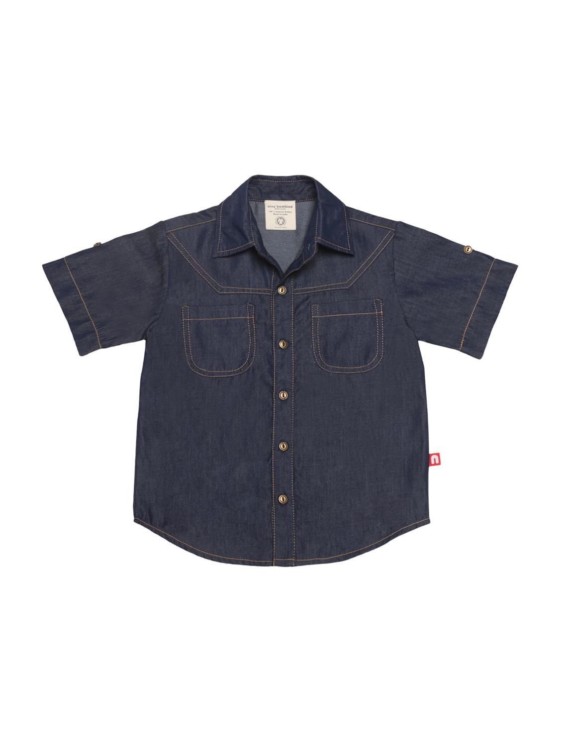 pocket patch curved hem shirt - 14717282 - Zoom Image - 1