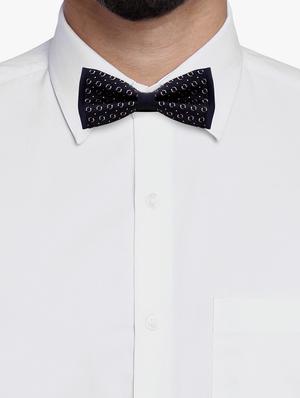 blue satin bow tie - 14717697 - Standard Image - 4