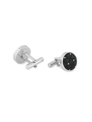 black blended tie, pocket square and cuff links - 14717752 - Standard Image - 5