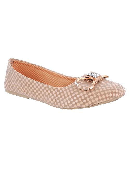 beige leather slip on ballerina - 14717776 - Very Small Image - 1