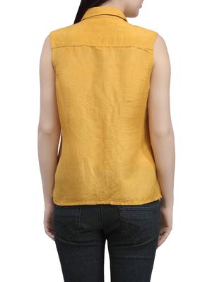 yellow solid shirt - 14718041 - Standard Image - 3