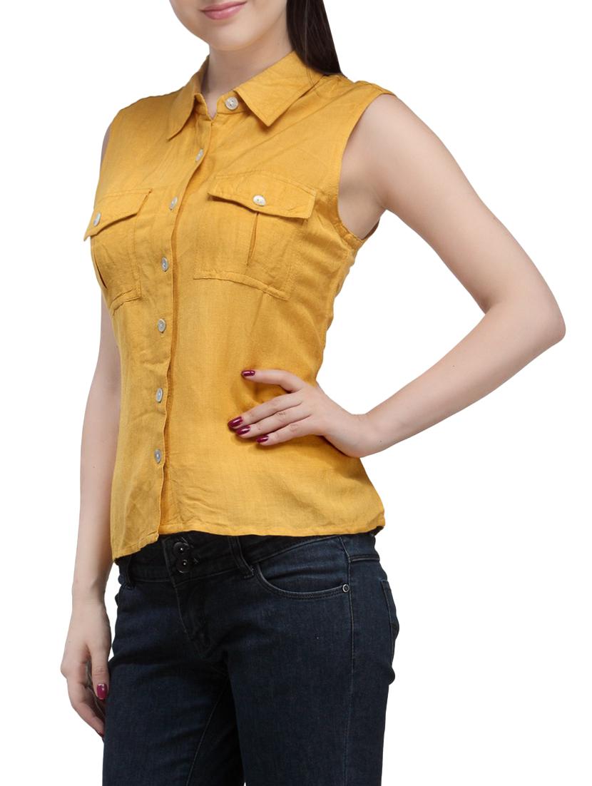 yellow solid shirt - 14718041 - Zoom Image - 2
