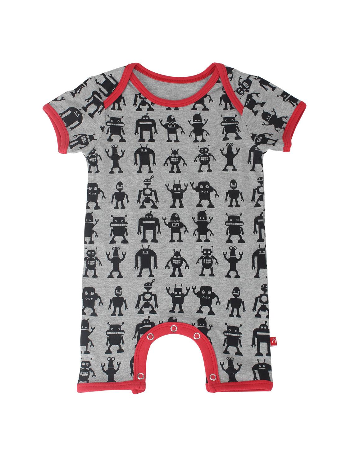 grey cotton romper - 14718078 - Zoom Image - 1